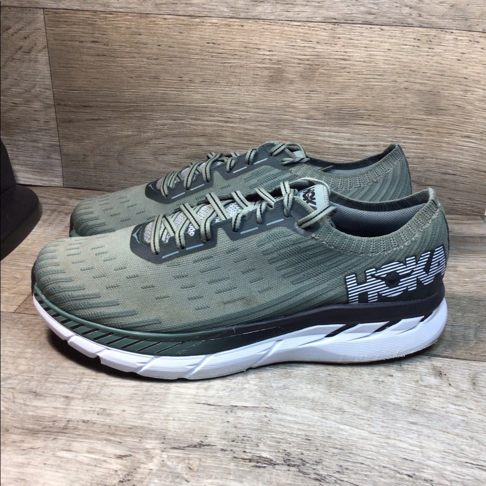 Hoka One One M Clifton 5 Knit Athletic Running Training Sneakers Men’s 10